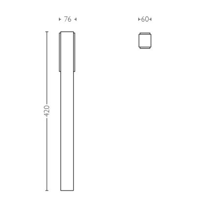 Philips - Outdoor column light 2xLED/4,5W IP44