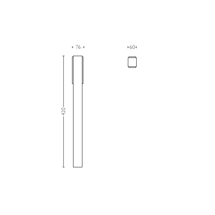 Philips - Outdoor column light 2xLED/4,5W IP44