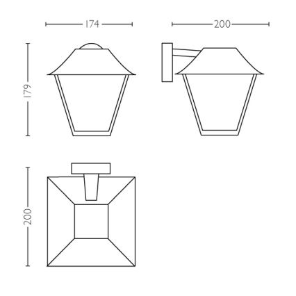 Philips - Outdoor wall light E27/60W/230V