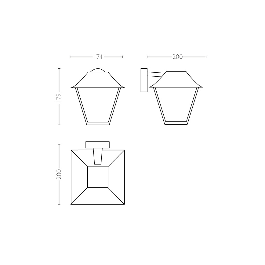 Philips - Outdoor wall light E27/60W/230V