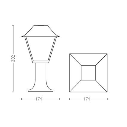 Philips - Outdoor lamp 1xE27/60W/230V IP44