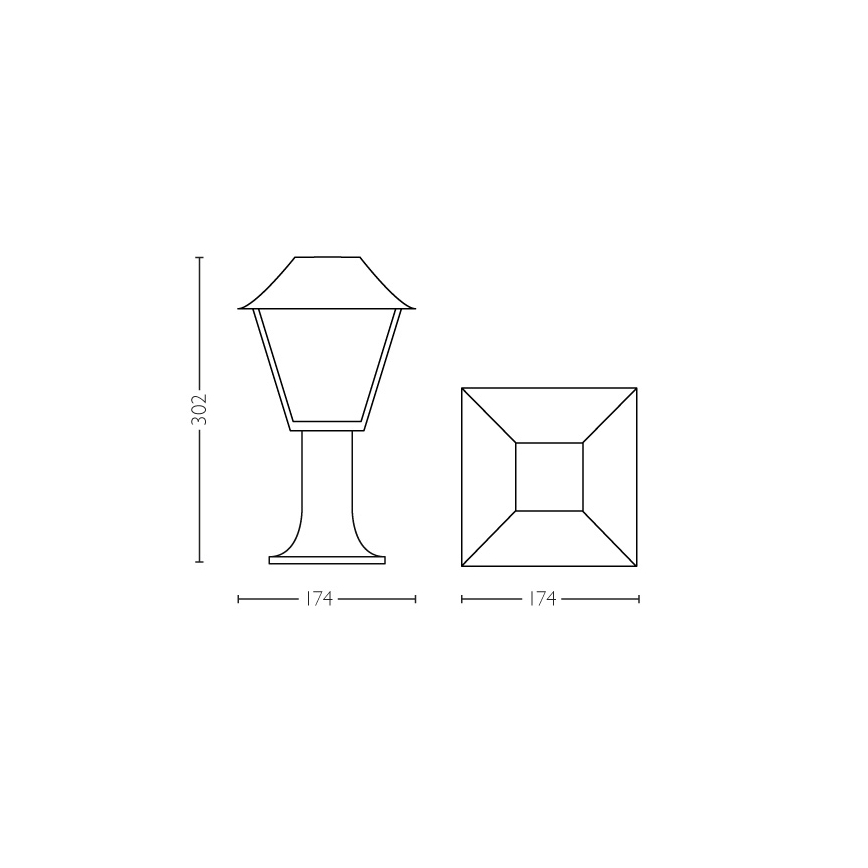 Philips - Outdoor lamp 1xE27/60W/230V IP44