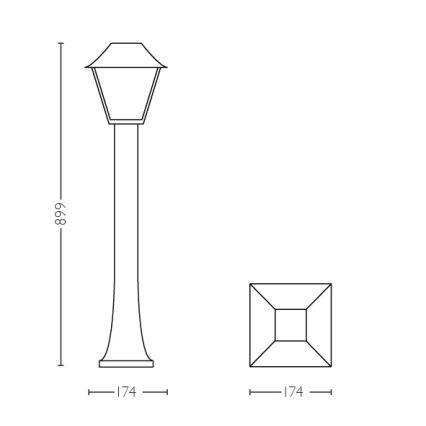 Philips - Outdoor lamp E27/60W/230V