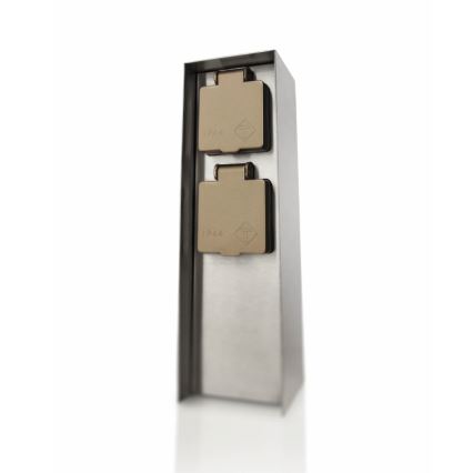 Philips 17108/47/16 - Outdoor socket column MYGARDEN ROCK 230V IP44 SCHUKO