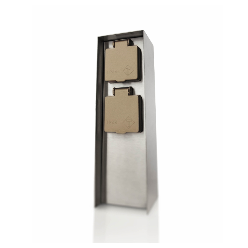 Philips 17108/47/16 - Outdoor socket column MYGARDEN ROCK 230V IP44 SCHUKO