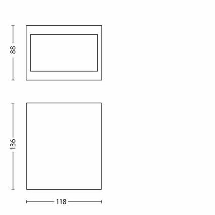 Philips 17209/47/16 - Outdoor wall light FLAGSTONE 3xLED/1W/230V IP44