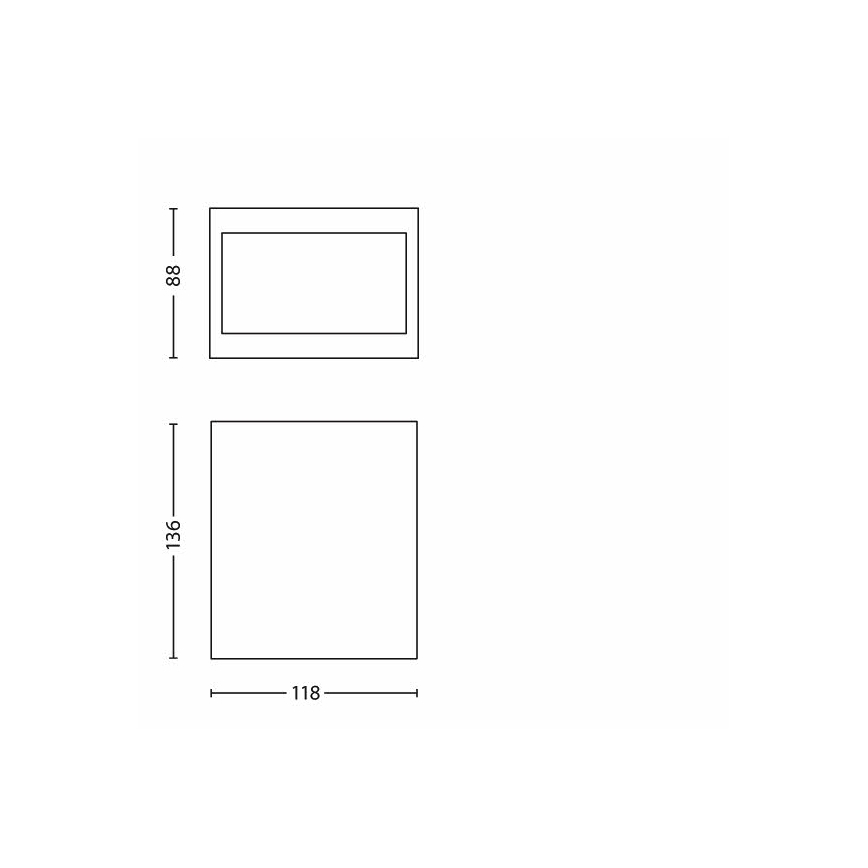 Philips 17209/47/16 - Outdoor wall light FLAGSTONE 3xLED/1W/230V IP44