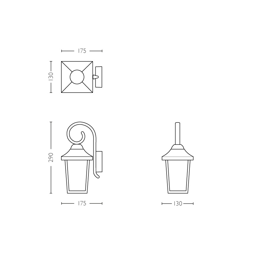 Philips - Outdoor light 1xE27/60W/230V IP44