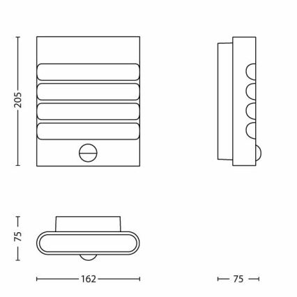Philips – LED Outdoor Lighting with a Sensor 1×LED/3W IP44