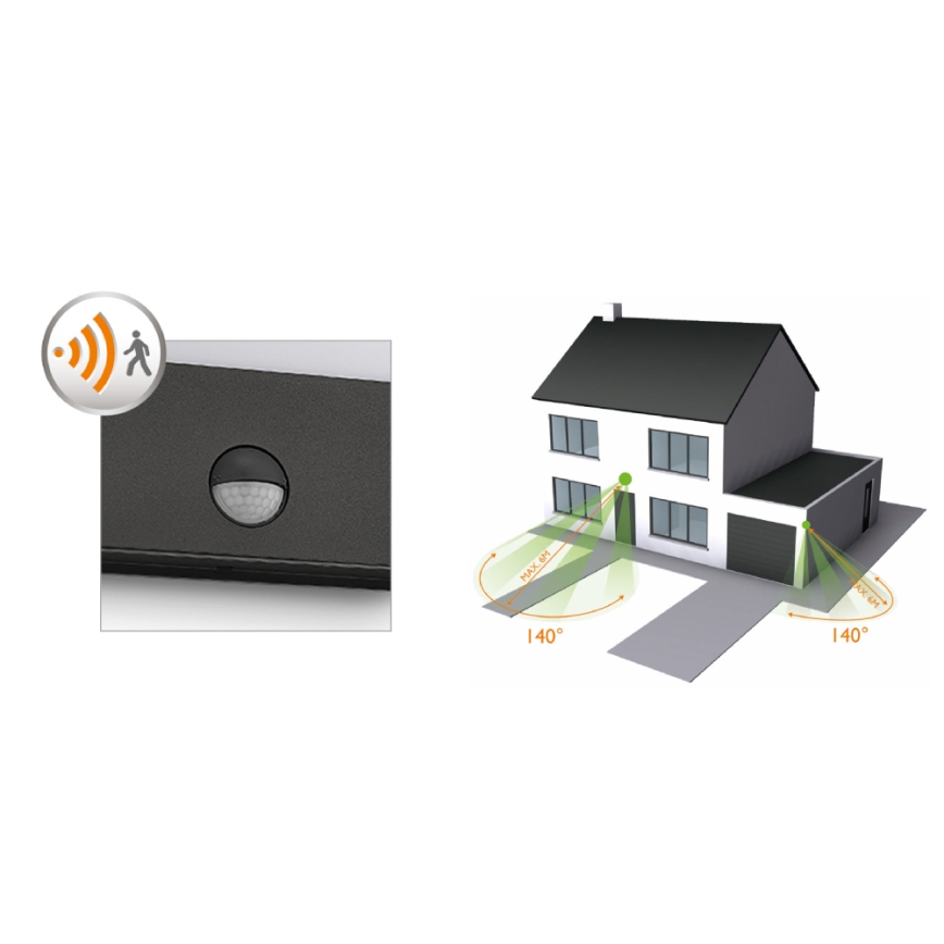 Philips - LED Outdoor wall light with a sensor 1xLED/3W/230V IP44