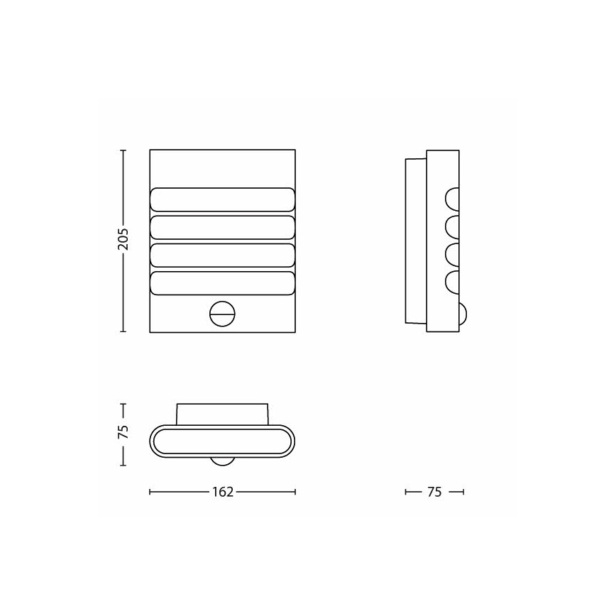 Philips - LED Outdoor wall light with a sensor 1xLED/3W/230V IP44