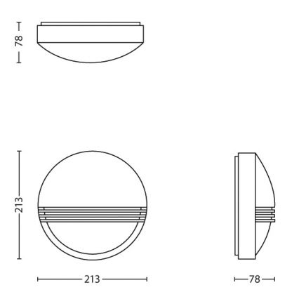 Philips - LED Outdoor wall light 1xLED/6W/230V IP44