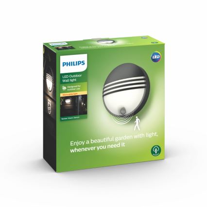 Philips - LED Outdoor wall light with a sensor 1xLED/6W/230V IP44