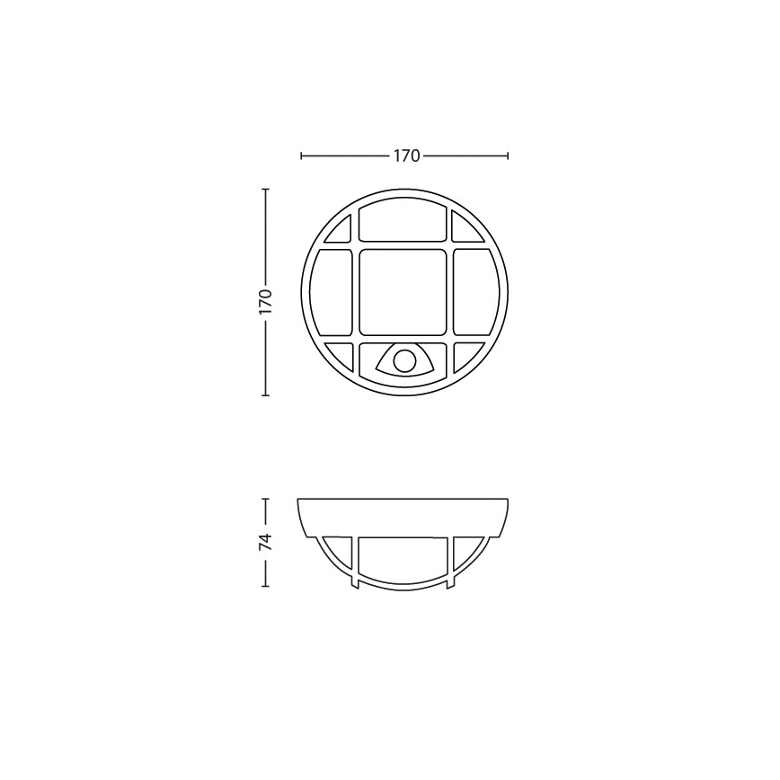 Philips 17319/30/16 - LED Outdoor wall light with a sensor  EAGLE 1xLED/3W