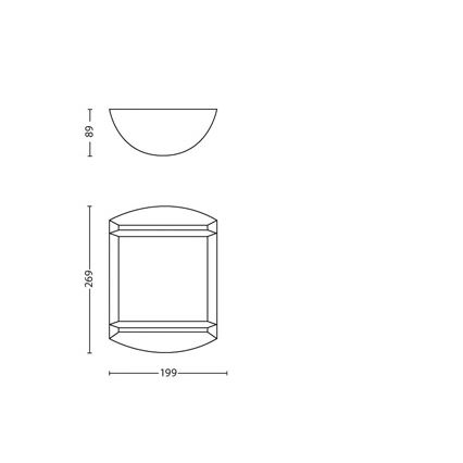 Philips - Outdoor wall light 1xLED/6W/230V IP44