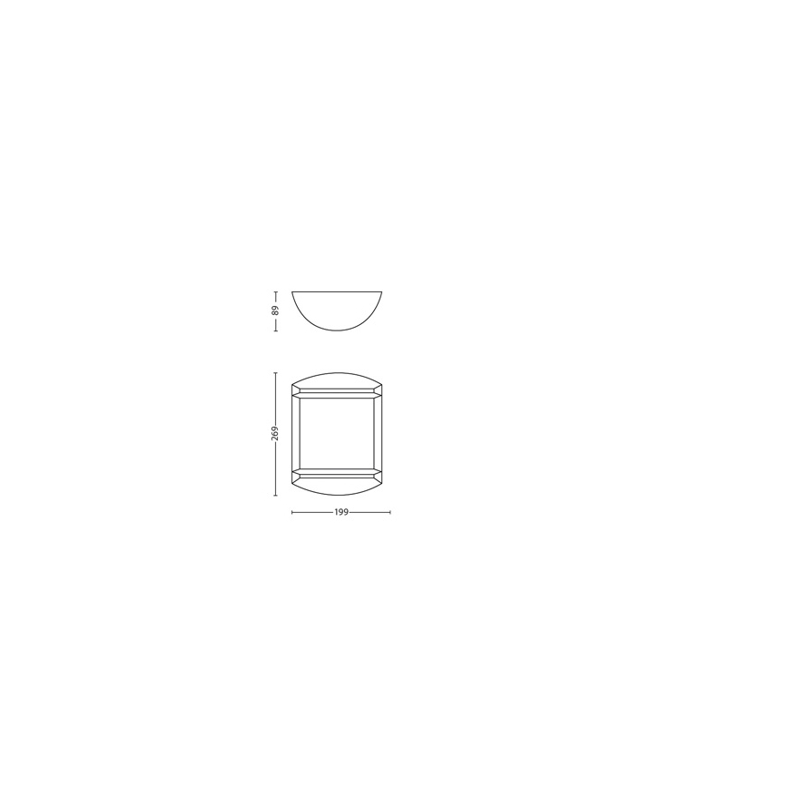 Philips - Outdoor wall light 1xLED/6W/230V IP44
