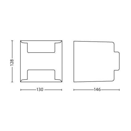 Philips - Outdoor wall light 2xLED/4,5W/230V IP44