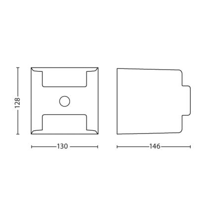 Philips - Outdoor sensor light 2xLED/4,5W/230V IP44