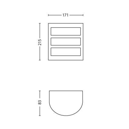Philips - Outdoor wall light 1xLED/6W/230V IP44