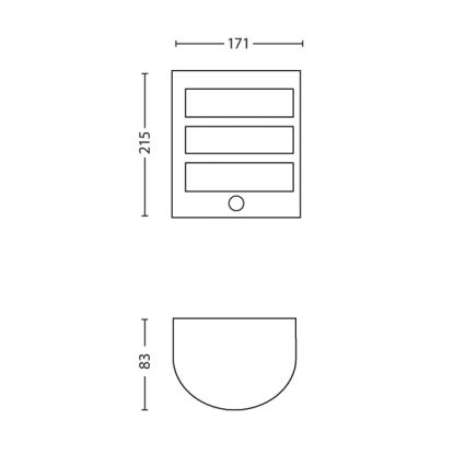Philips - Outdoor sensor light 1xLED/6W/230V IP44