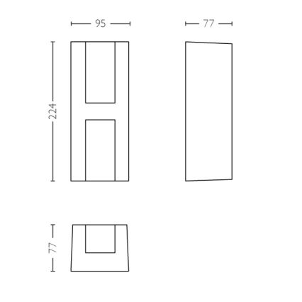Philips - LED outdoor wall light 2xLED/4,5W IP44