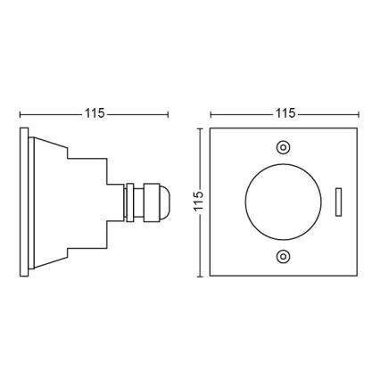 Philips - LED outdoor driveway light LED/3W