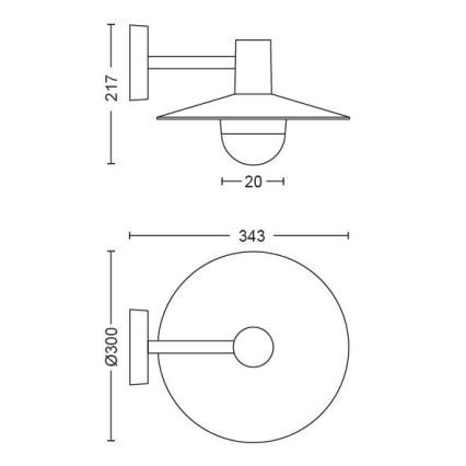 Philips - Outdoor light 1xE27/42W/230V IP44