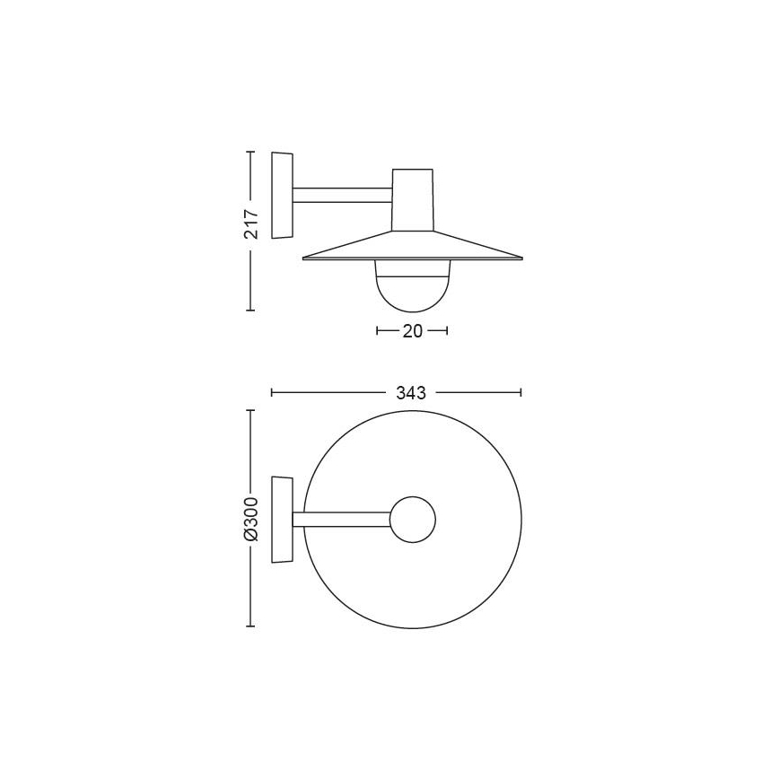 Philips - Outdoor light 1xE27/42W/230V IP44