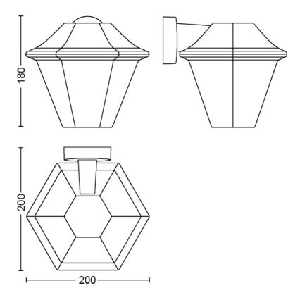 Philips - Outdoor wall light 1xE27/42W