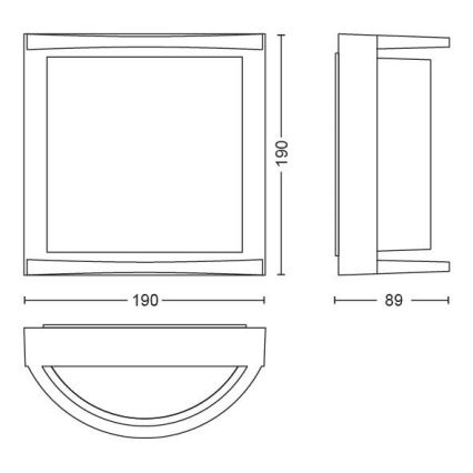 Philips - LED Outdoor wall light LED/12W IP44