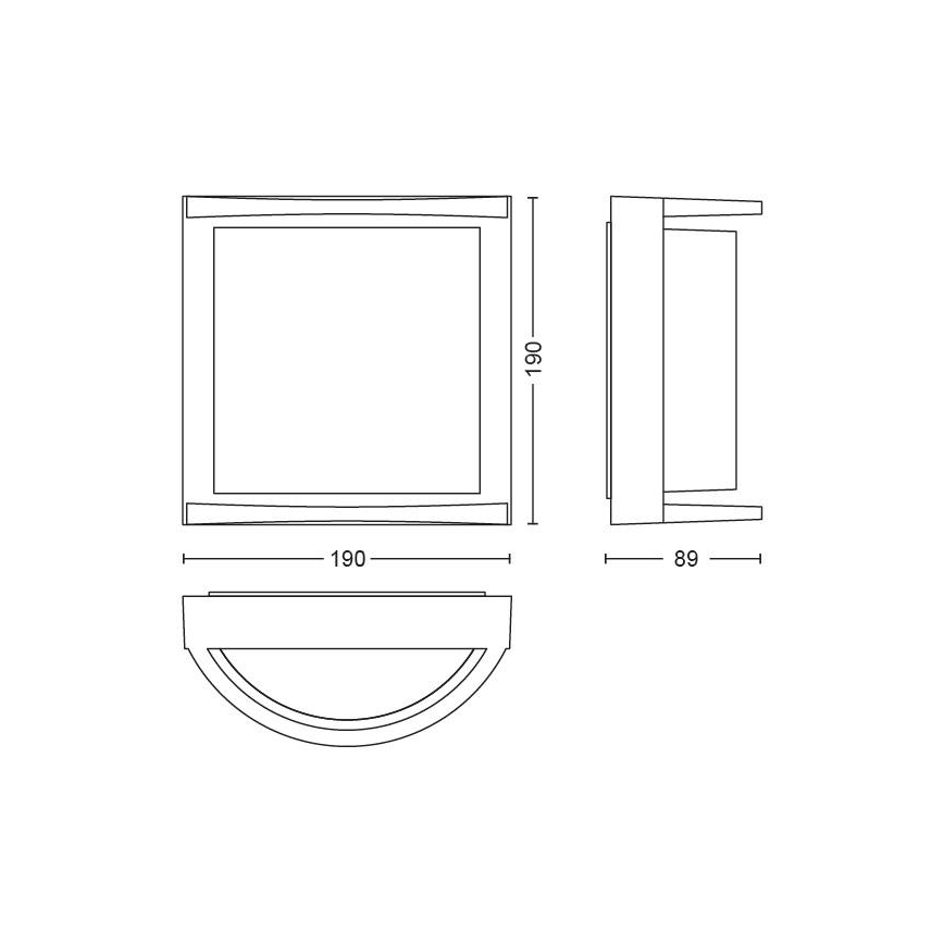 Philips - LED Outdoor wall light LED/12W IP44