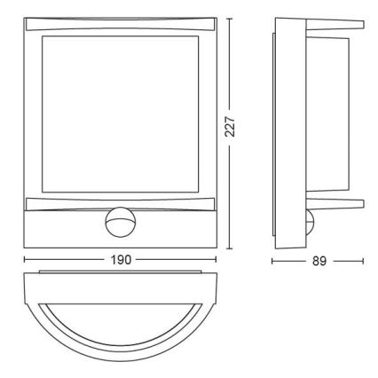Philips - LED Outdoor wall light LED/12W IP44