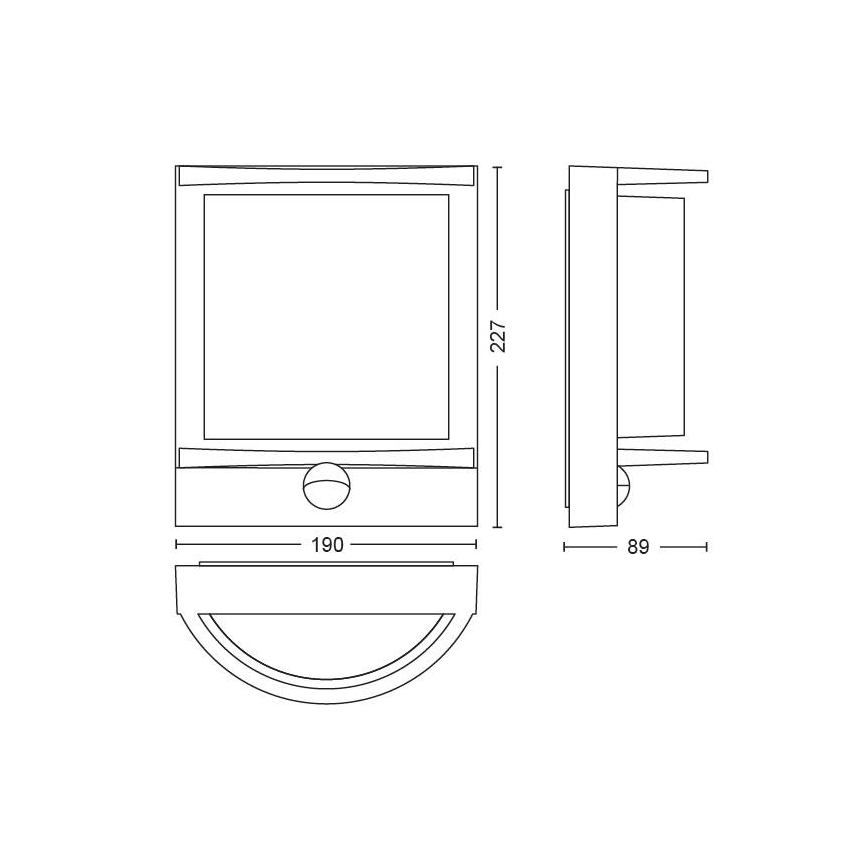 Philips - LED Outdoor wall light LED/12W IP44