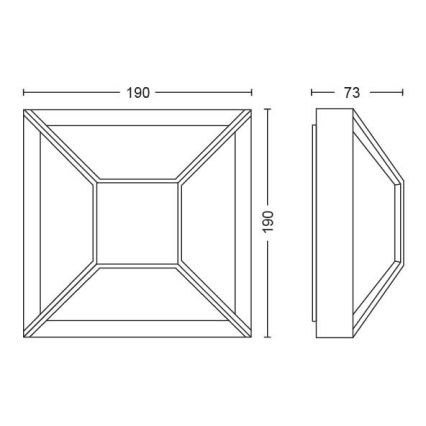 Philips - LED Outdoor wall light LED/12W IP44