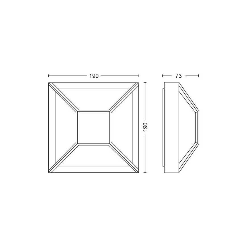 Philips - LED Outdoor wall light LED/12W IP44