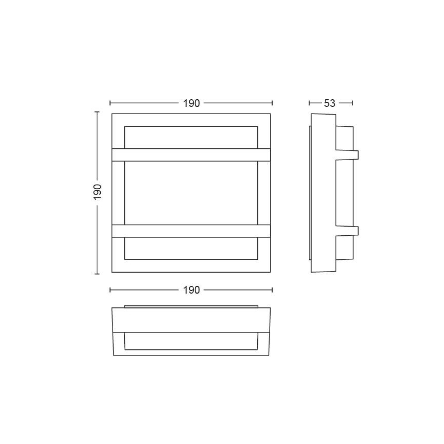 Philips - LED Outdoor wall light LED/12W IP44