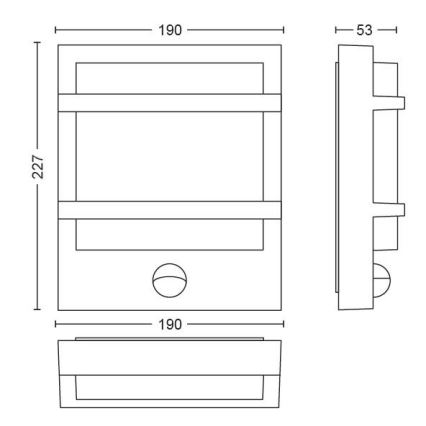 Philips - LED Outdoor wall light LED/12W IP44