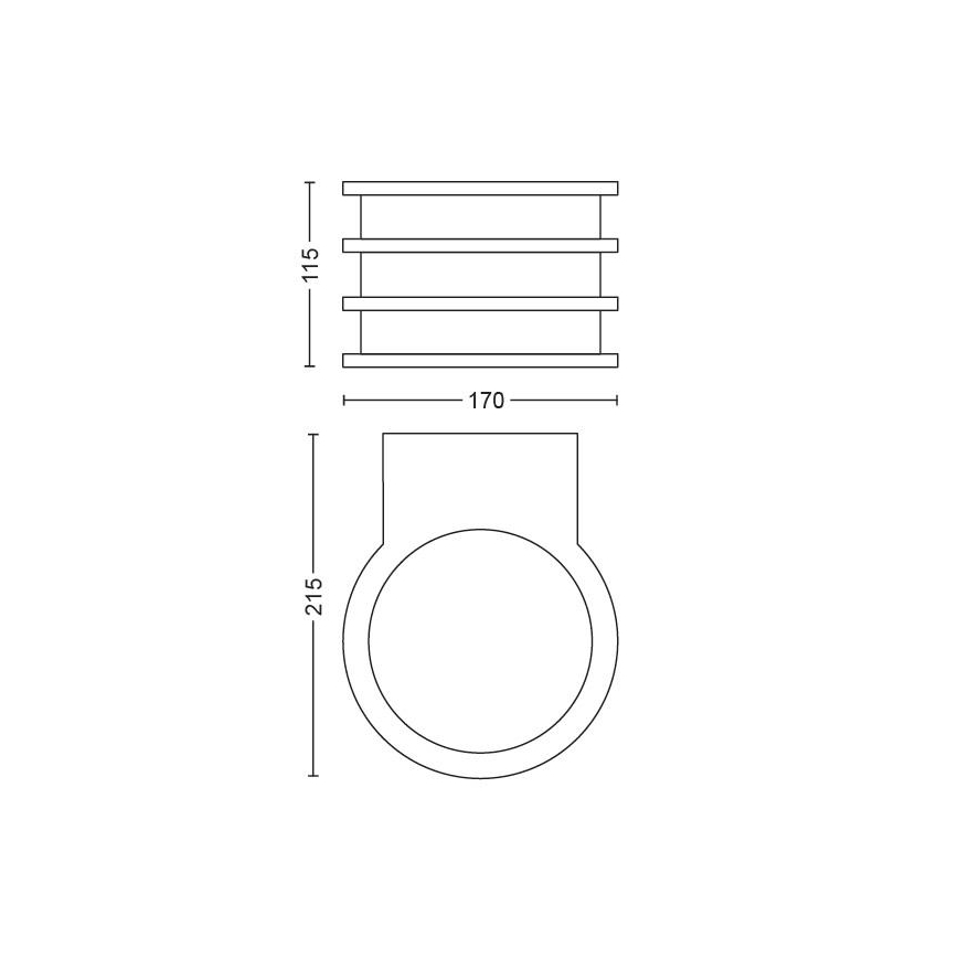 Philips - LED Dimmable outdoor wall light Hue LUCCA 1xE27/9,5W/230V IP44
