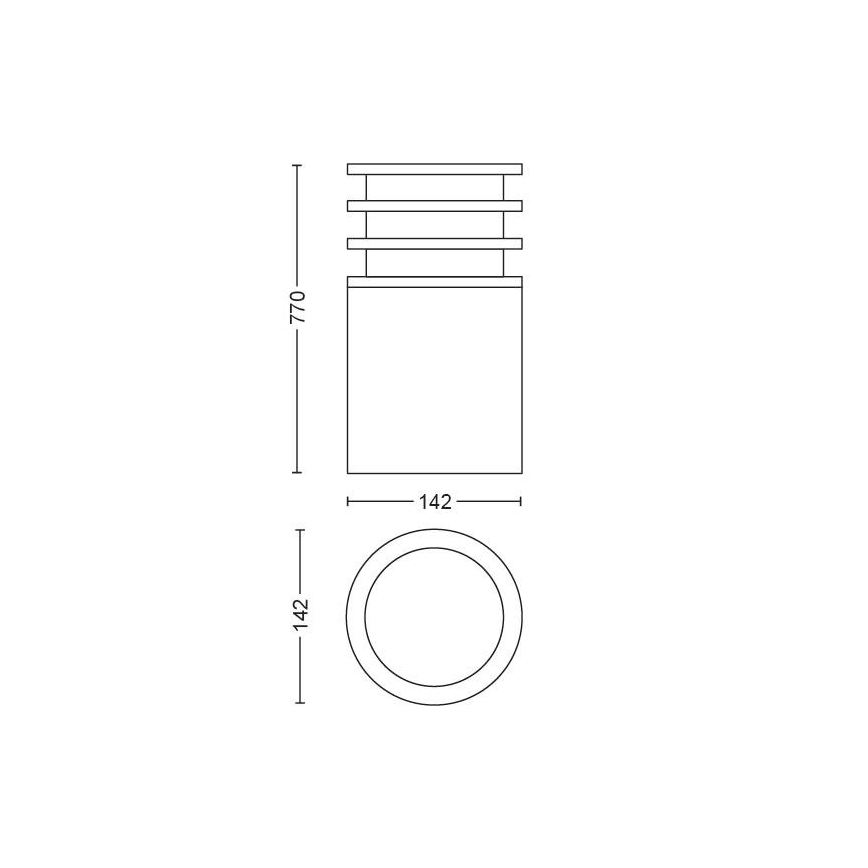 Philips - LED Dimmable outdoor lamp Hue LUCCA 1xE27/9,5W/230V IP44