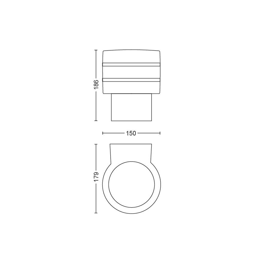 Philips - LED Dimmable outdoor wall light Hue TUAR 1xE27/9,5W IP44