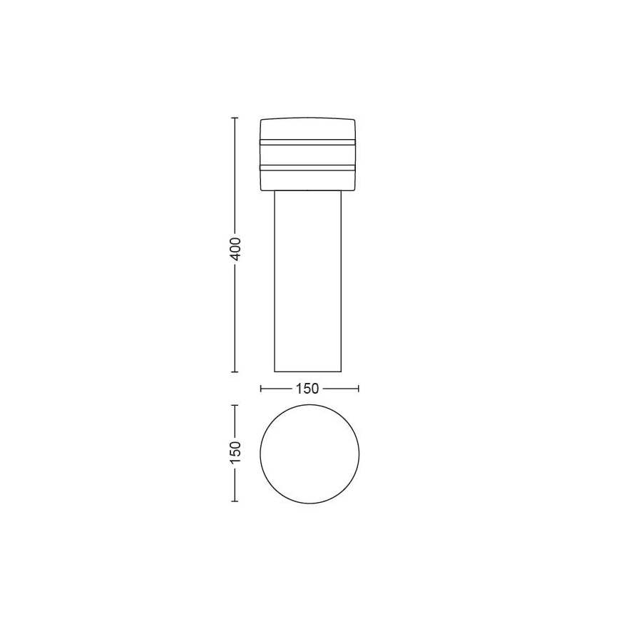 Philips - LED Dimmable outdoor lamp Hue TUAR 1xE27/9,5W/230V IP44
