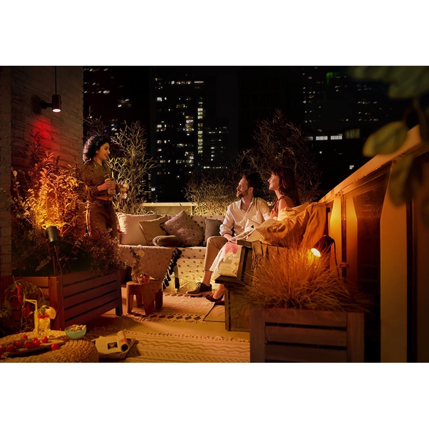 Philips 17414/30/P7 - SET 3x LED RGB Dimming outdoor spotlight HUE LILY 3xLED-RGB/8W/230V IP65