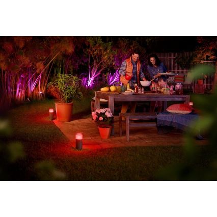 Philips 17414/30/P7 - SET 3x LED RGB Dimming outdoor spotlight HUE LILY 3xLED-RGB/8W/230V IP65