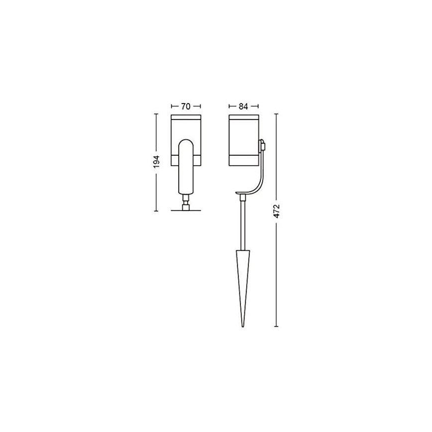Philips - LED RGB Outdoor spotlight Hue LILY LED/8W/230V IP65