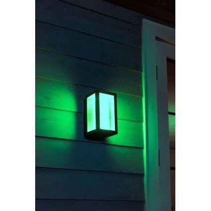 Philips - LED RGBW Dimmable outdoor wall light Hue IMPRESS 2xLED/8W/230V 2000-6500K IP44