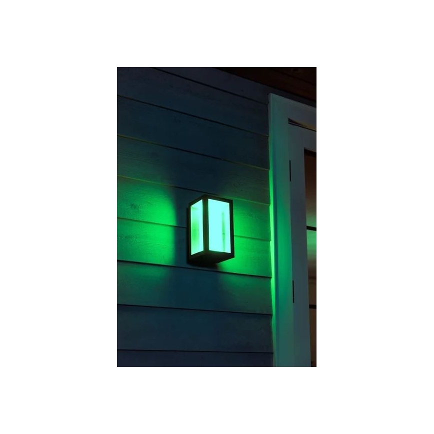 Philips - LED RGBW Dimmable outdoor wall light Hue IMPRESS 2xLED/8W/230V 2000-6500K IP44