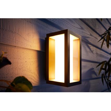 Philips - LED RGBW Dimmable outdoor wall light Hue IMPRESS 2xLED/8W/230V 2000-6500K IP44