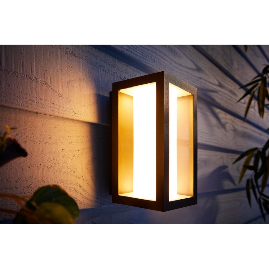 Philips - LED RGBW Dimmable outdoor wall light Hue IMPRESS 2xLED/8W/230V 2000-6500K IP44