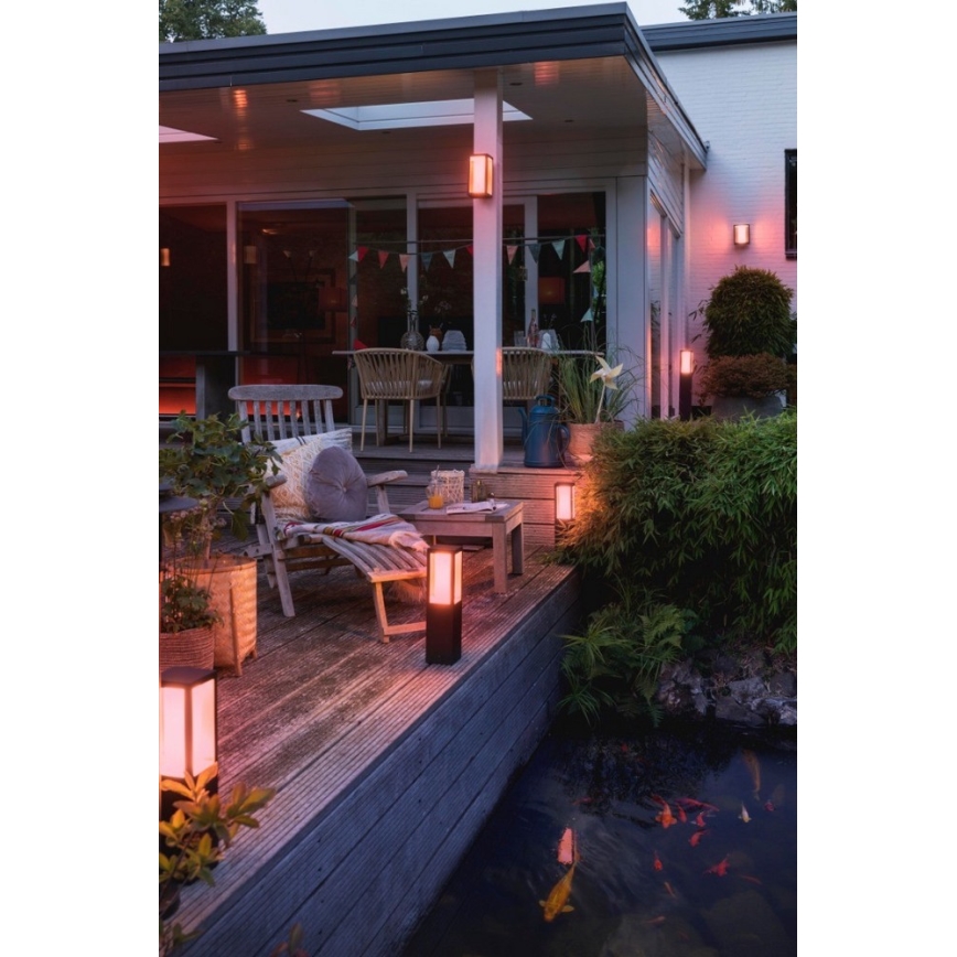 Philips - LED RGBW Dimmable outdoor wall light Hue IMPRESS 2xLED/8W/230V 2000-6500K IP44