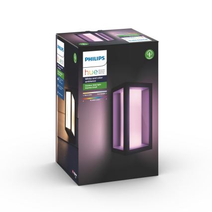 Philips - LED RGBW Dimmable outdoor wall light Hue IMPRESS 2xLED/8W/230V 2000-6500K IP44
